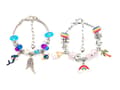 Miniatyrbillede 3 af 6: Sæt til fremstilling af smykker, armbånd, charms, vedhæng, stribede perler, MIX