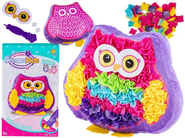 Creative Embroidery Kit Pehmotyynyn maskotti ompelu DIY OWL