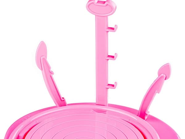 PINK Pottery Circle - Little Artist - maalit, taikina, pyörä, työkalut