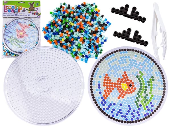 Strygeperler, Strygemaskine, Skabelon, Pung FISK I AKVARIE