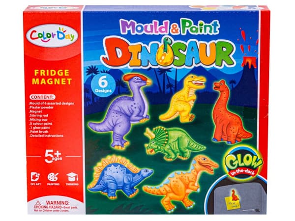 Creative Kit Skapa en magnet, gjut DIY DINOSAURS GLOW Gör det själv