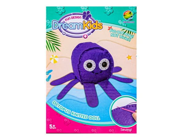 Luova sarja kirjonta, maskotti, pehmo ompelueläimet merieläimet OCTOPUS
