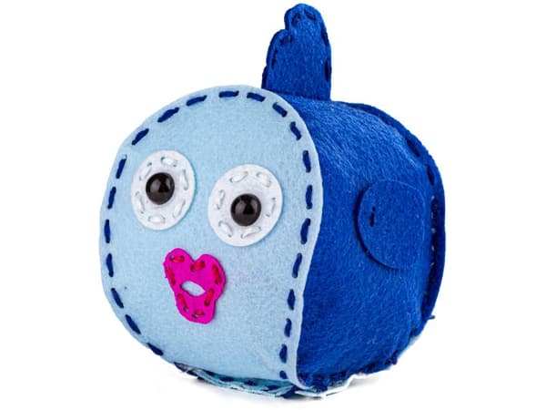 Kreativt sæt med broderi, maskot, plyssyningsdyr Havdyr FISK