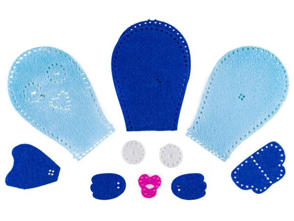 Kreativt sæt med broderi, maskot, plyssyningsdyr Havdyr FISK