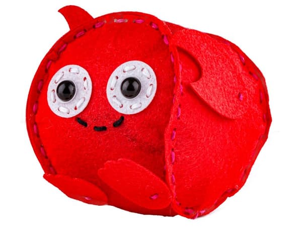 Kreativt sæt med broderi, maskot, tøjdyr til syning, havdyr KRABBER