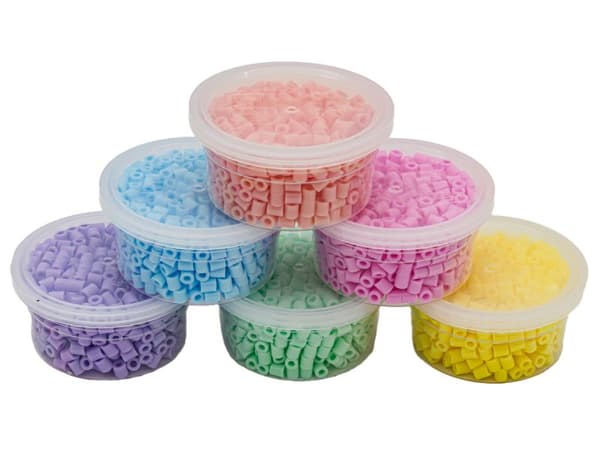Strykpärlor 3000st, Strykjärn, För strykjärn, 6 färger, Stock PASTELLFÄRGER MIX