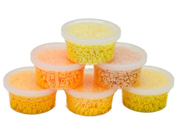 Strygeperler 3000 stk., Strygeperler, Til strygejern, 6 farver, lager - SOLSKIGE NUSER AF GUL
