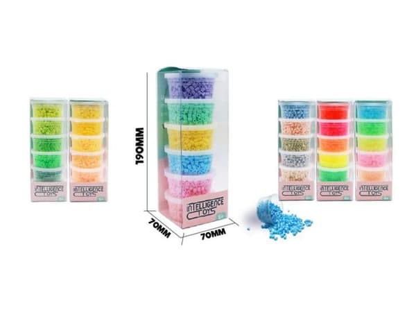 Strygeperler 3000 stk., Strygeperler, Til strygejern, 6 farver, lager - SOLSKIGE NUSER AF GUL