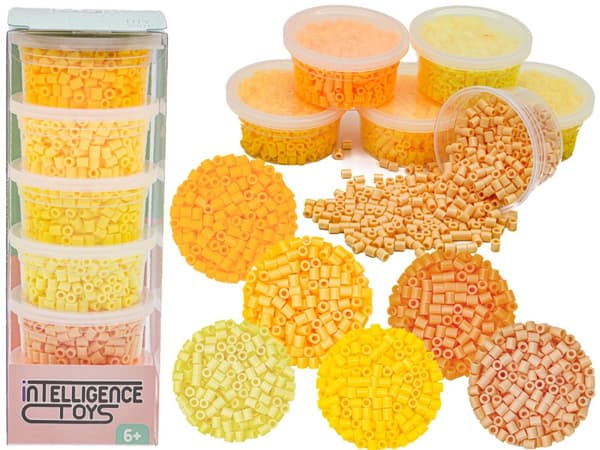 Strygeperler 3000 stk., Strygeperler, Til strygejern, 6 farver, lager - SOLSKIGE NUSER AF GUL