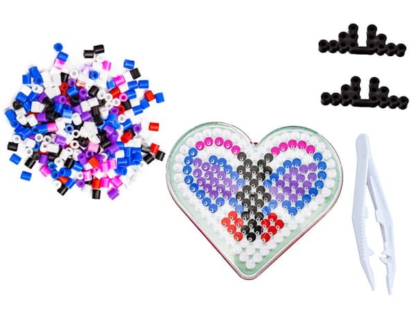 Strykpärlor, Strykpåse, Mall, BUTTERFLY HEART-väska