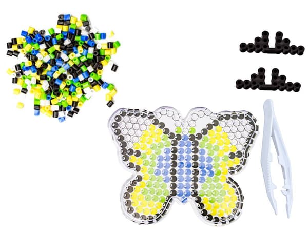 Strygeperler, Strygemaskine, Skabelon, BUTTERFLY taske MED SORT kant