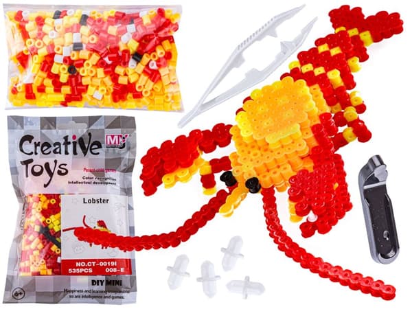 Strygeperler 3D version, Hummer skabelon, Sachet, Strygepose
