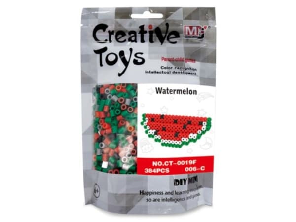 Strygeperler 3D version, skabelon WATERMELON Frugt, pose, Strygemaskine