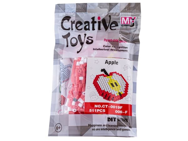Strygeperler 3D version, APPLE Fruit skabelon, pose, strygepose