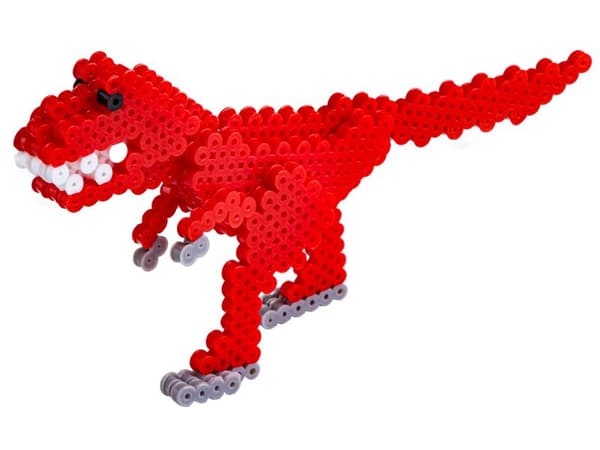 Strykpärlor 3D-version, TYRANNOSAUR, T-REX, DINOSAUR, påse, strykpåse