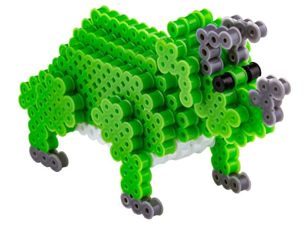 Strygeperler 3D version, TRICERATOPS, DINOSAUR, pose, Strygepose
