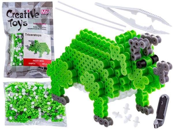 Strygeperler 3D version, TRICERATOPS, DINOSAUR, pose, Strygepose