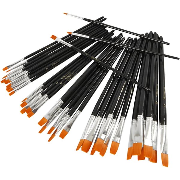 Pensel Set Platta - Yellow Line nr. 0 - 16 - Totalt 36 st