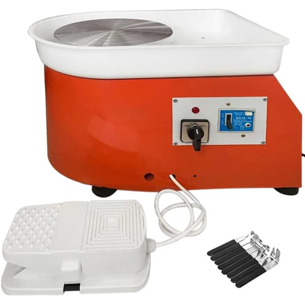 Drejskiva, Elektrisk 25cm Drejskiva, 280W Gör-det-själv Kit, Orange