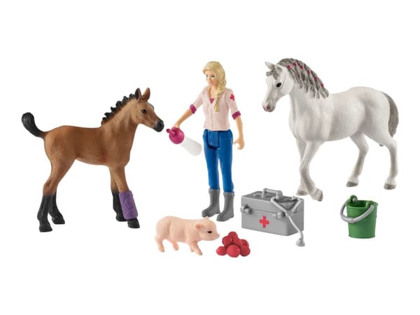 Schleich Vet visiting mare and foal