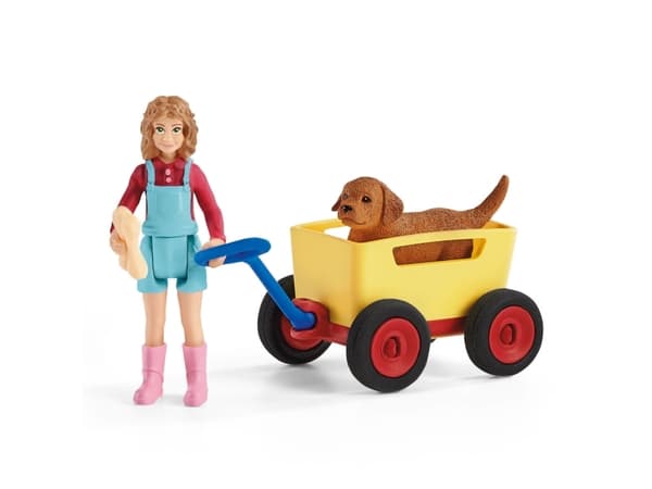 Schleich Puppy Wagon Ride
