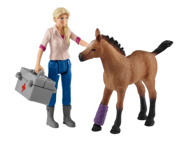 Schleich Farm World - Eläinlääkäri käy tamman ja varsan luona