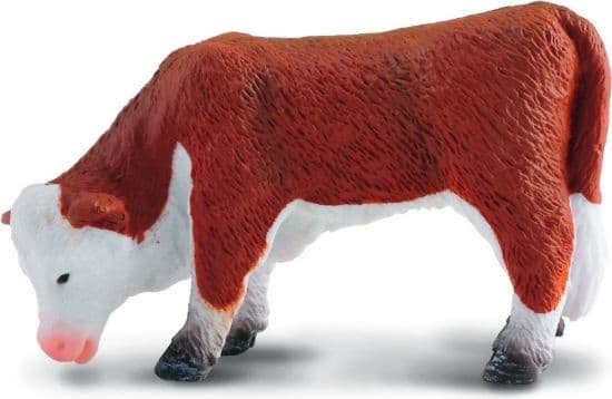 Collecta figur Hereford kalv betande. storlek S (COLL0182)
