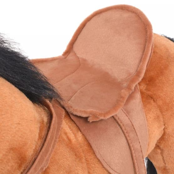 Stående Leksakshäst Plysch Brun