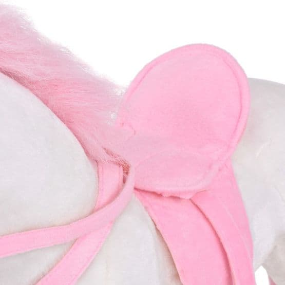 Stående Leksaksenhörning Plysch Vit Och Rosa Xxl
