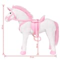 Miniatyrbild 6 av 6: Stående Leksaksenhörning Plysch Vit Och Rosa Xxl