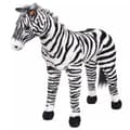 Miniatyrbild 1 av 4: Stående Leksakszebra Plysch Svart Och Vit Xxl