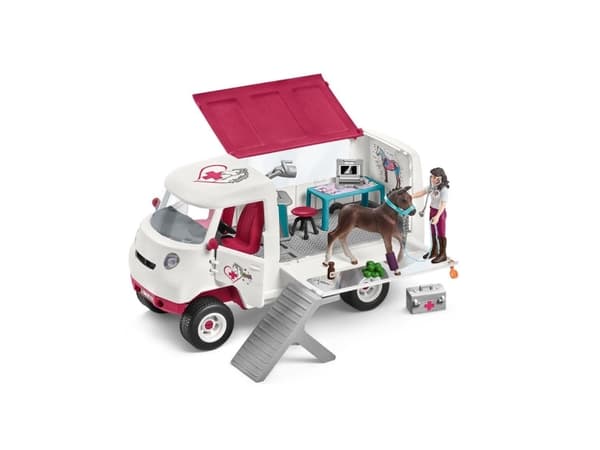 schleich Mobile eläinlääkäri ja hannoverilainen varsa