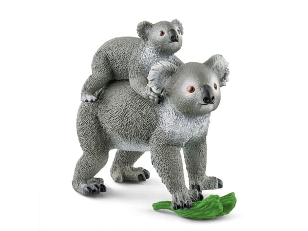 schleich Wild Life Koala-äiti ja -vauva, 3 vuotta, vihreä, harmaa