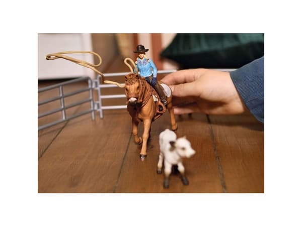 schleich Cowgirl Team Roping Fun