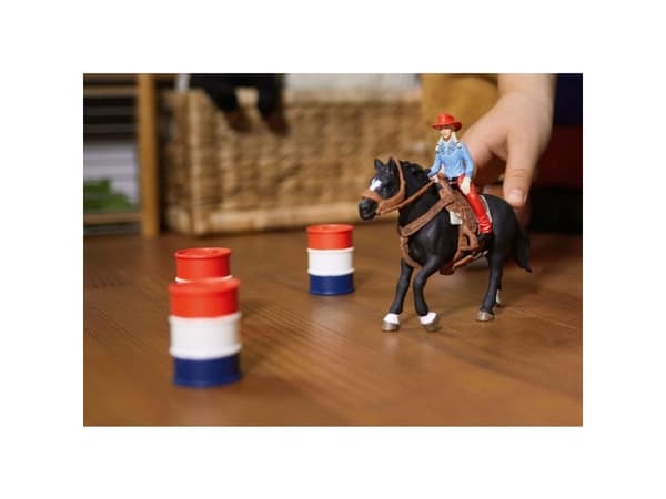 schleich Cowgirl Barrel Racing Fun, 3 vuosi/vuosia, Monivärinen