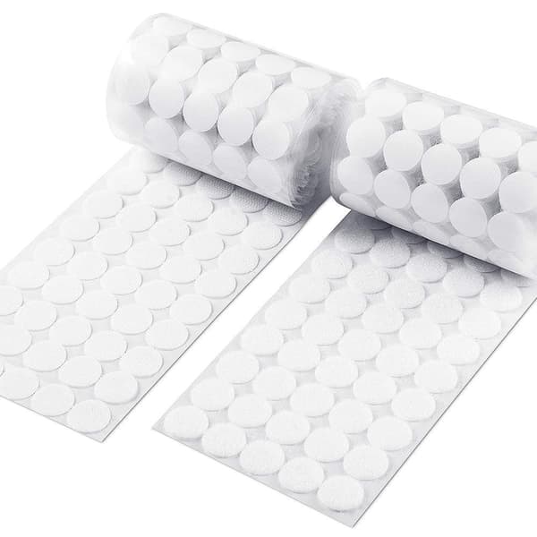 500 parin sarja 10 mm halkaisijaltaan kolikon takaosa tahmea tarranauha itseliimautuva pisteteippi (valkoinen)