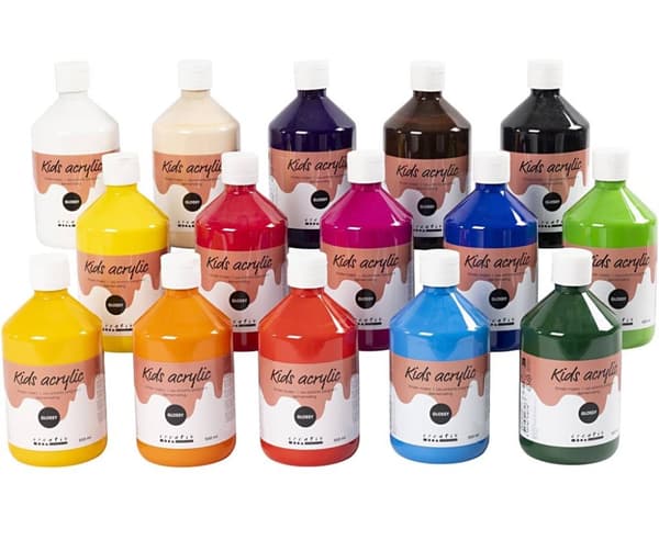 Akrylfärg Mix 01 Blank 15x500 ml A-color