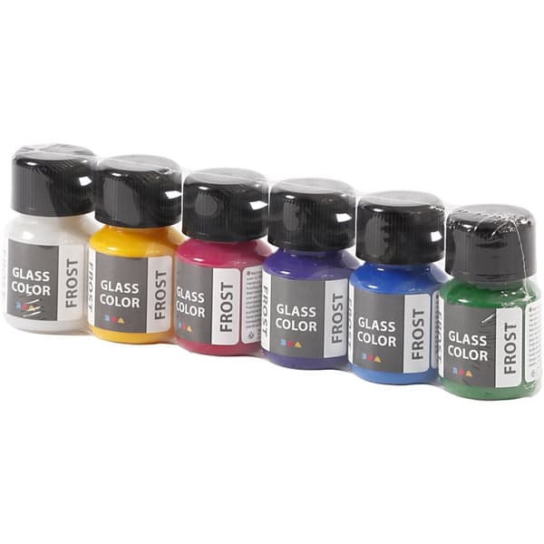 Glass Color Frost, ass. farger, 6x30 ml/ 1 pk.
