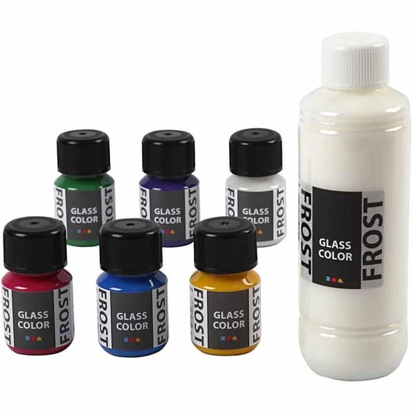Glass Color Frost, ass. farger, 6x30 ml/ 1 pk.