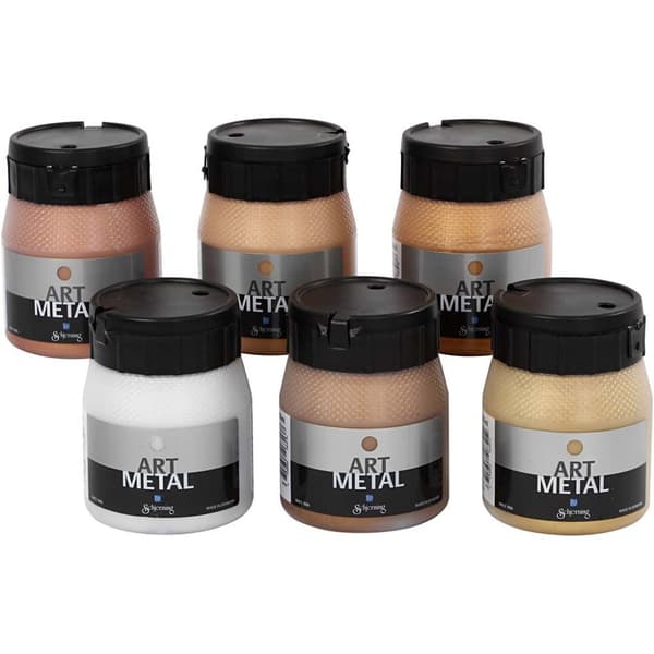 Akrylfärg Art Metal - 6 x 250 ml