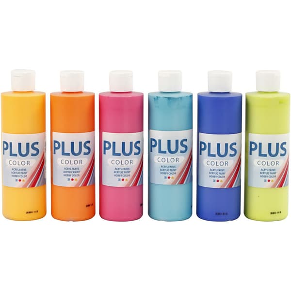 Akrylfärg BIG PLUS Color - 6 st x 250 ml