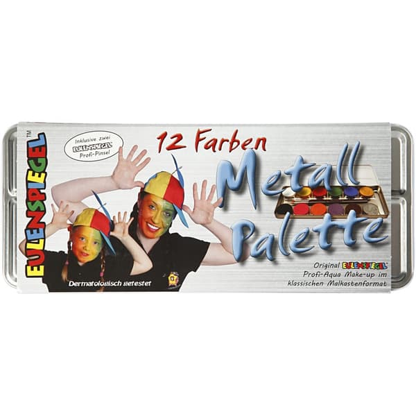Eulenspiegel ansiktsfärg palett - Mixade färger - 12 färg