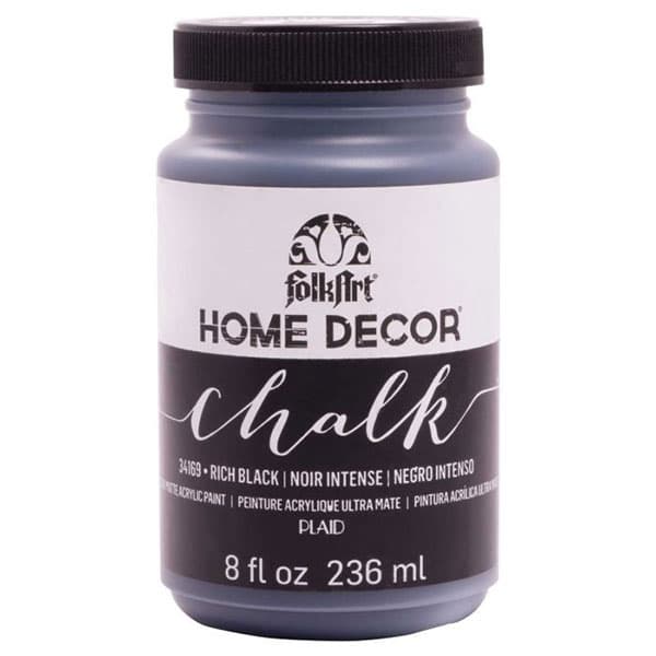 Home Decor Chalk Paint FolkArt - Rich Black - 236ml