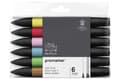 Miniatyrbillede 5 af 5: WINSOR Promarker 6pcs mid tones