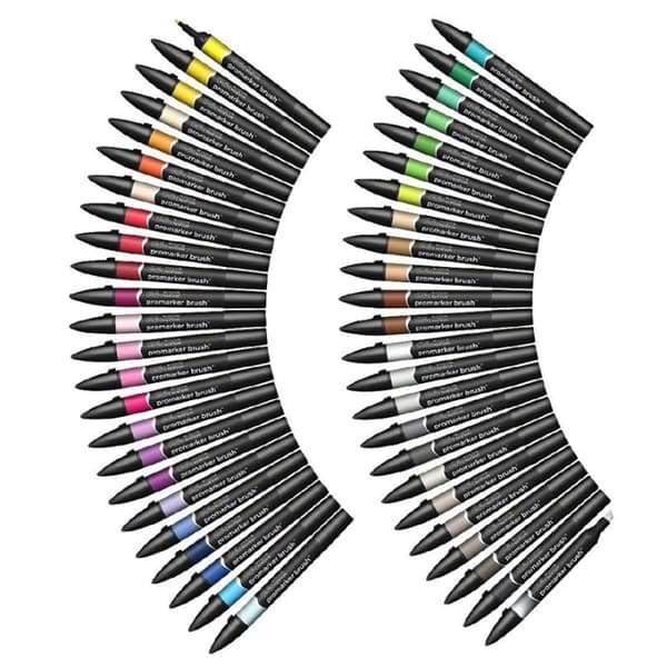 WINSOR Brushmarker 48pcs essential collection in open box