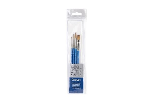 WINSOR Cotman penselset kort skaft 4 st
