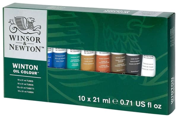 WINSOR Winton oil colour set 10x21ml tubes
