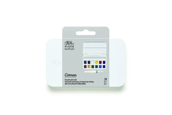WINSOR Cotman Water Brush Pen set 12 x 1/2-kp