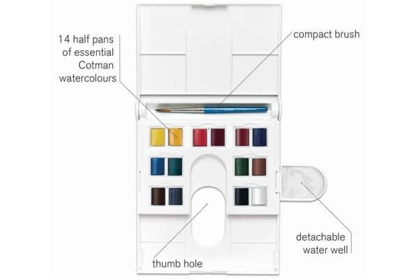 WINSOR Cotman watercolour set 14x1/2 pans