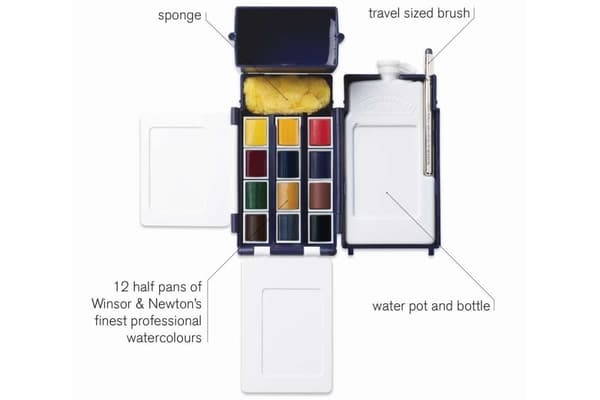 Professional Watercolour Field Box 12x1/2 pannua